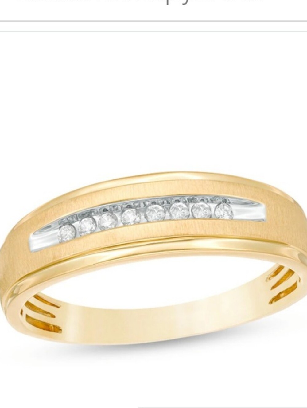 🆕️💍Zales Gents 1/10 Ct. Tw. Diamond Wedding Band, 10K Yellow Gold Sz 10